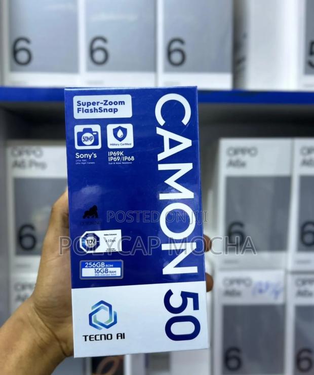 New Tecno Camon 50 256 GB Black