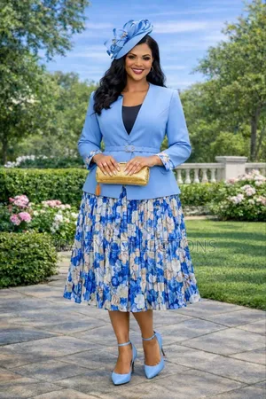 Classy Two-Piece Dress Set (Dress N Coat)