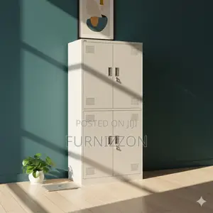 Modern Iron Locker Glass Cabinet