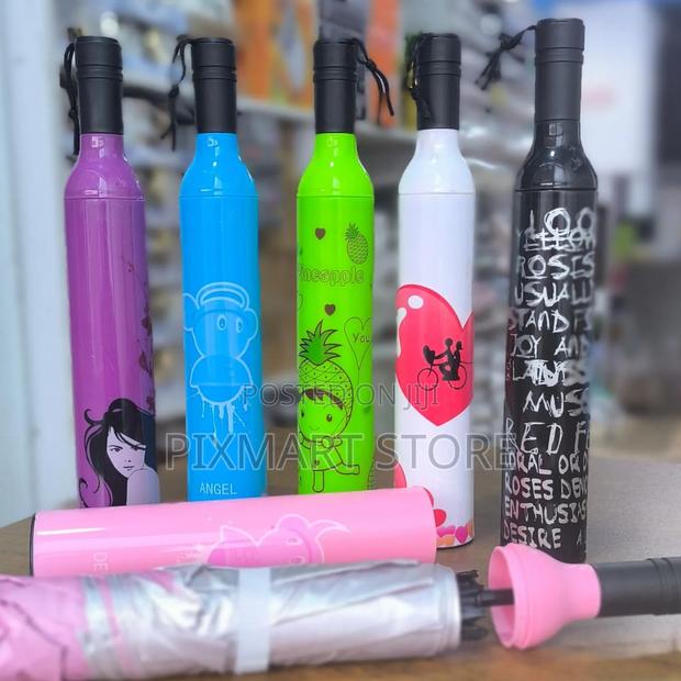 Wine Bottle Shape Mini Foldable Travel Umbrella - thumbnail 2