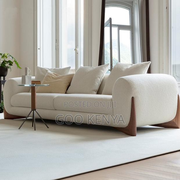Home Sofa; White Upholstered Sofa Set With Solid Wood Base - thumbnail 12