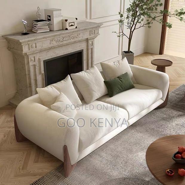 Home Sofa; White Upholstered Sofa Set With Solid Wood Base - thumbnail 13