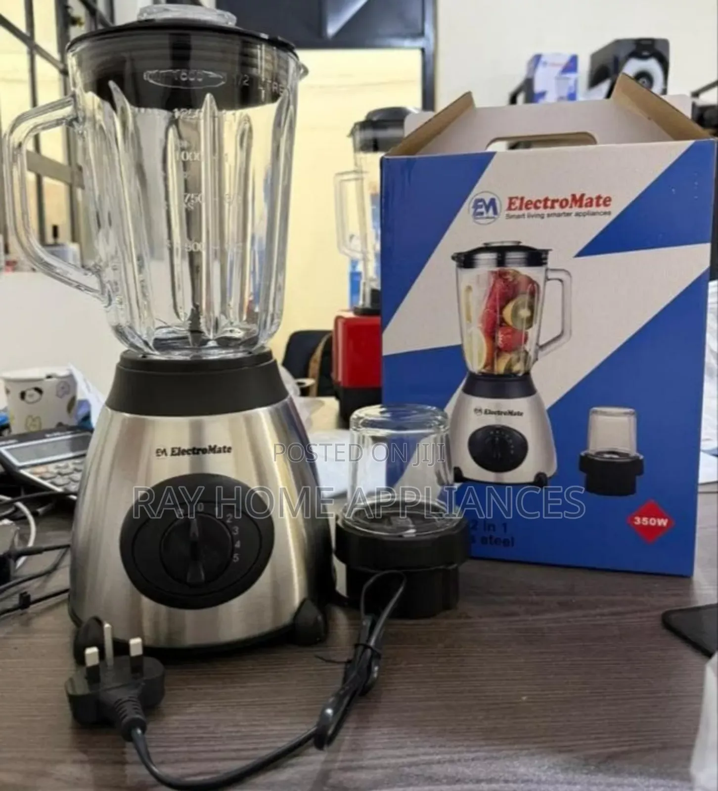 1.5litres Electromate Powerful 2 in 1 Blender With Glass Jar