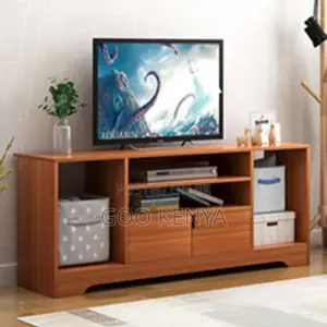 Home Tv Table; Wooden Entertainment Table With Multi-purpose Shelves