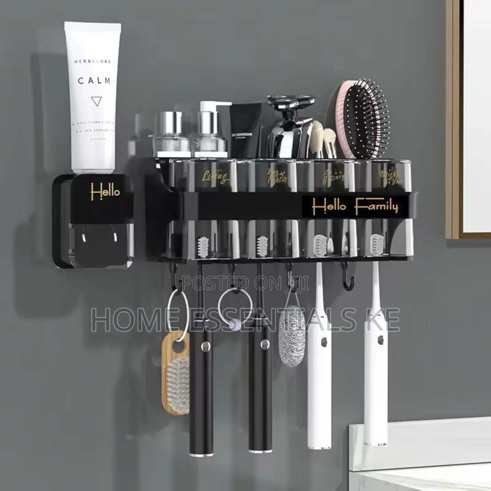 *Toothbrush Holder /Toothpaste Dispenser With 4 Cups