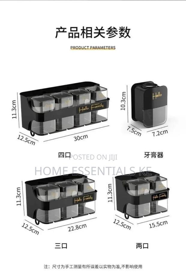 *Toothbrush Holder /Toothpaste Dispenser With 4 Cups - thumbnail 4
