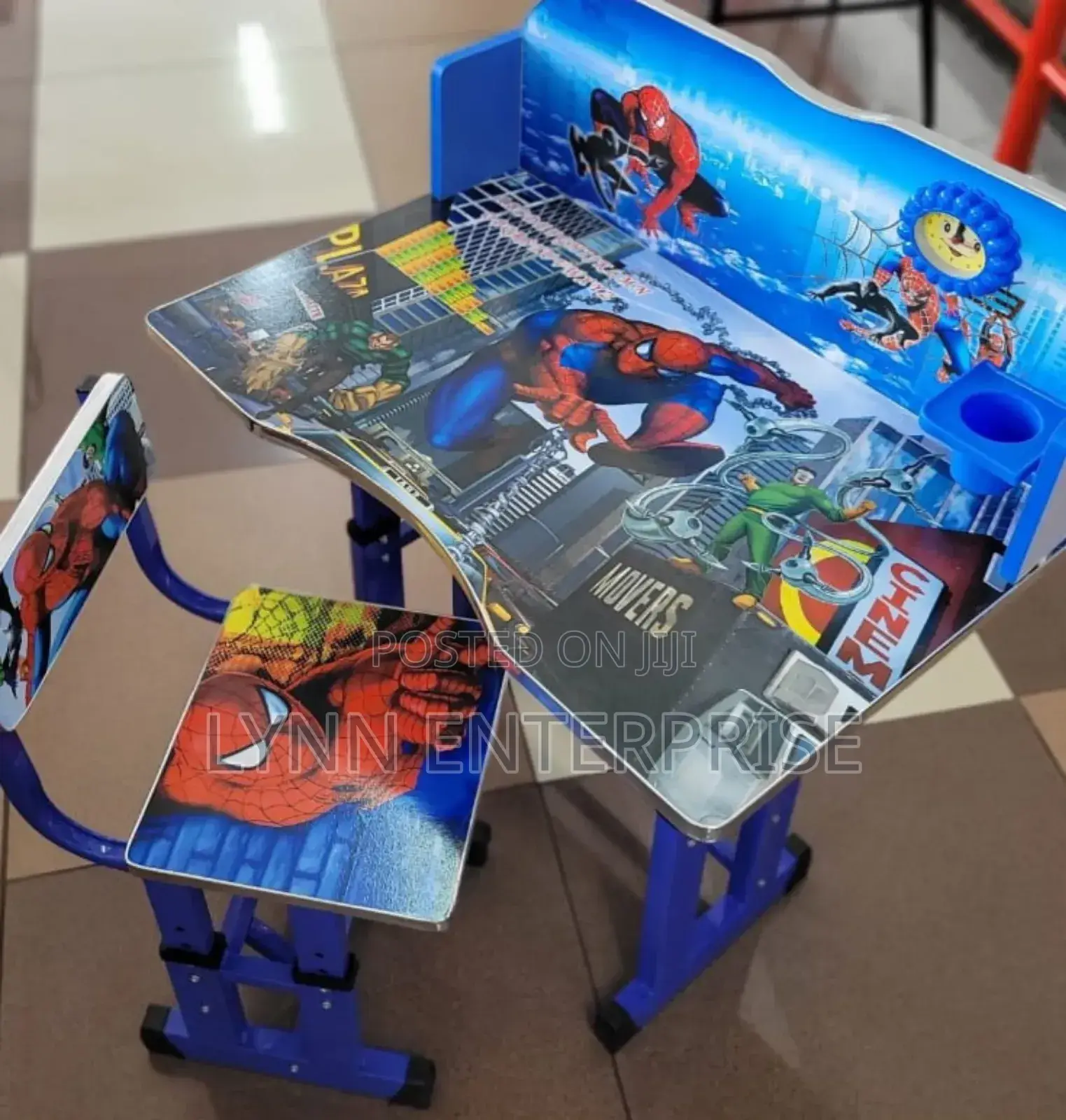 Spider Man Blue Executive Adjustable Kids Study Table Desk