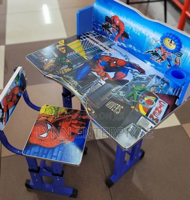 Spider Man Blue Executive Adjustable Kids Study Table Desk