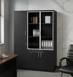 Modern Office Cabinet : Office 3-Door Wooden Cabinet