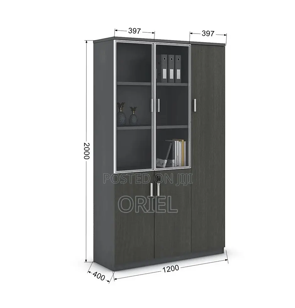 Modern Office Cabinet : Office 3-Door Wooden Cabinet