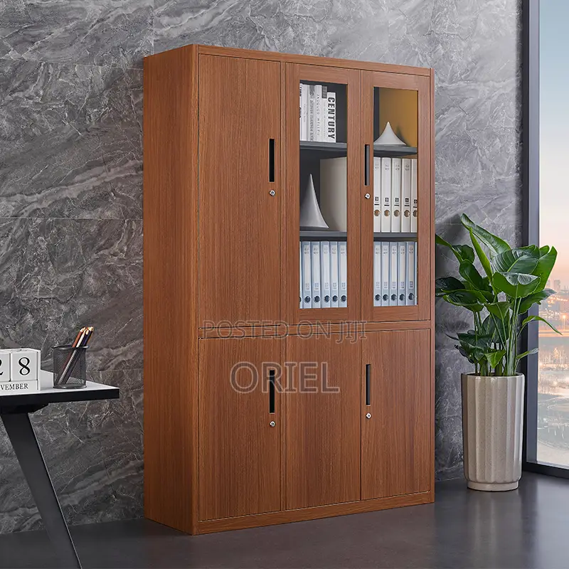 Modern Office Cabinet : Office 3-Door Wooden Cabinet