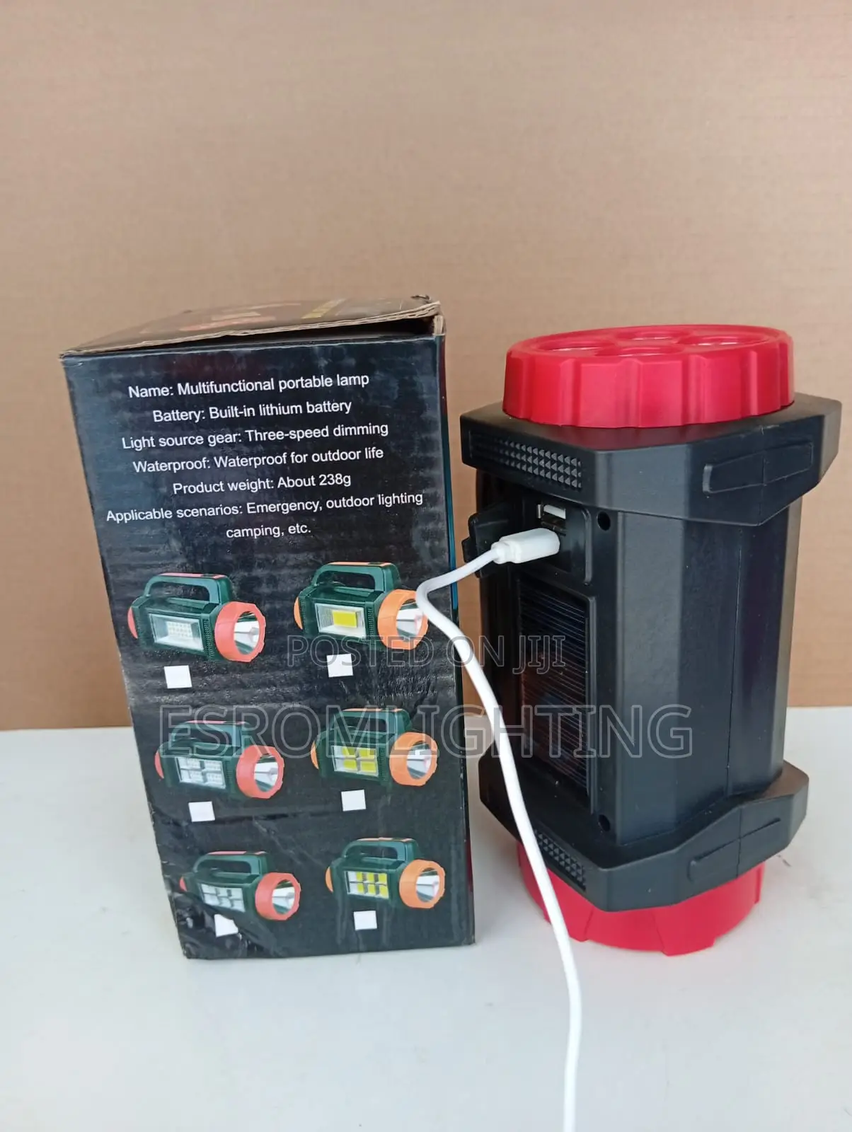 Solar Dual Light Source Portable Lamp