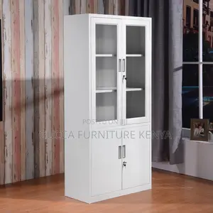 2-door Half Glass Steel Office File Cabinet