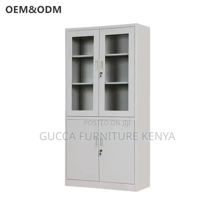 2-door Half Glass Steel Office File Cabinet