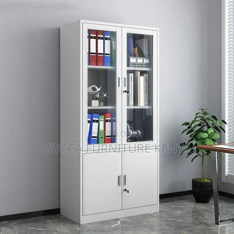 2-door Half Glass Steel Office File Cabinet