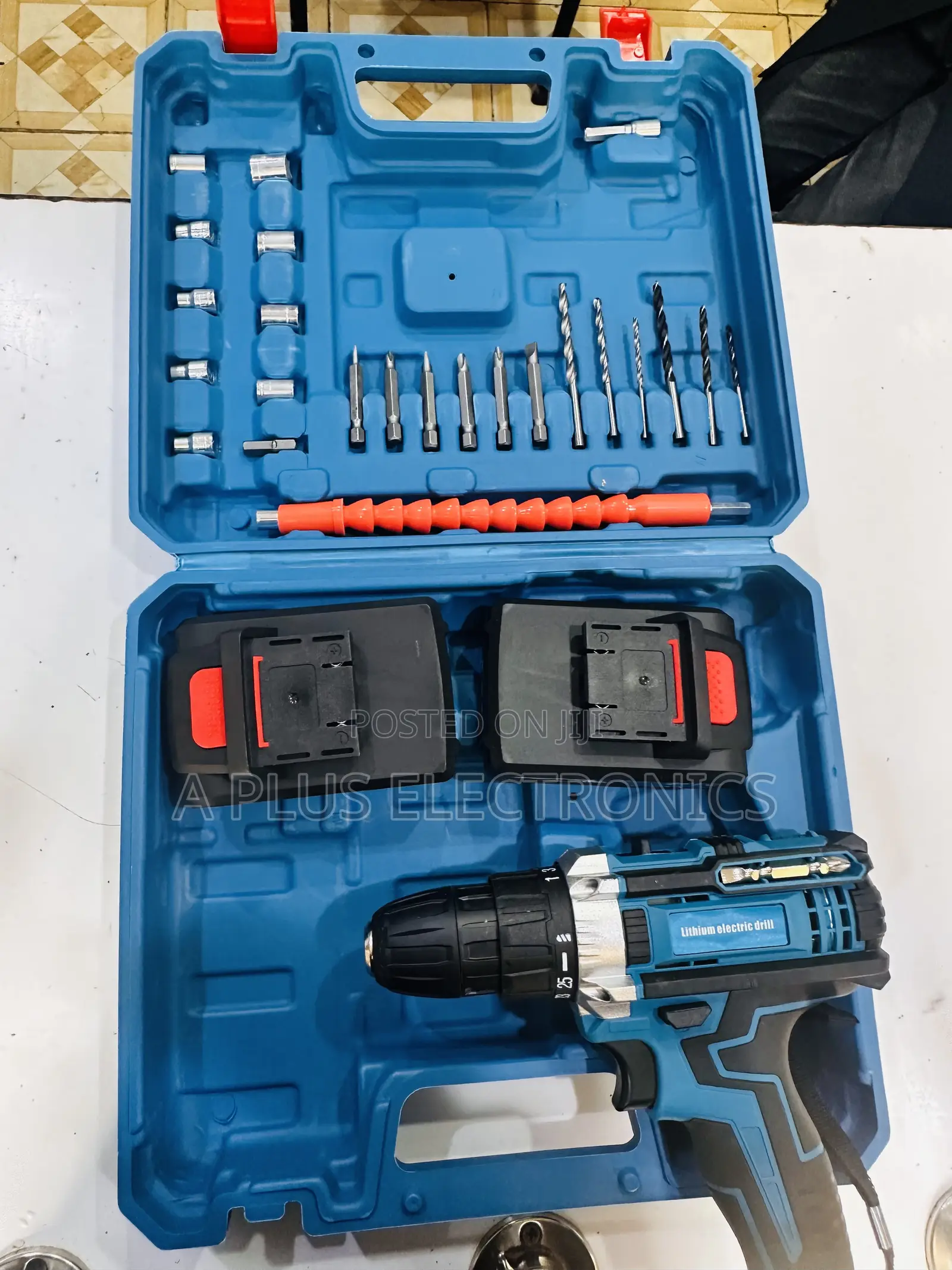 26pc Hand Drill Screw Set (With 2 Rechargeable Batteries) – Heavy Duty