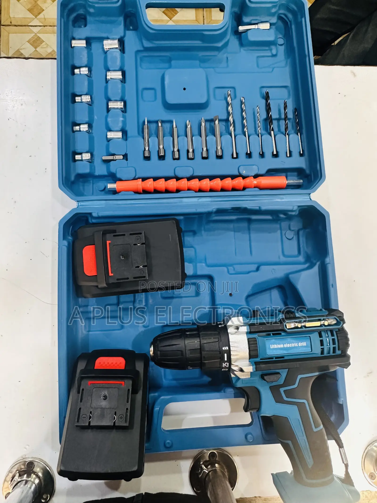 26pc Hand Drill Screw Set (With 2 Rechargeable Batteries) – Portable