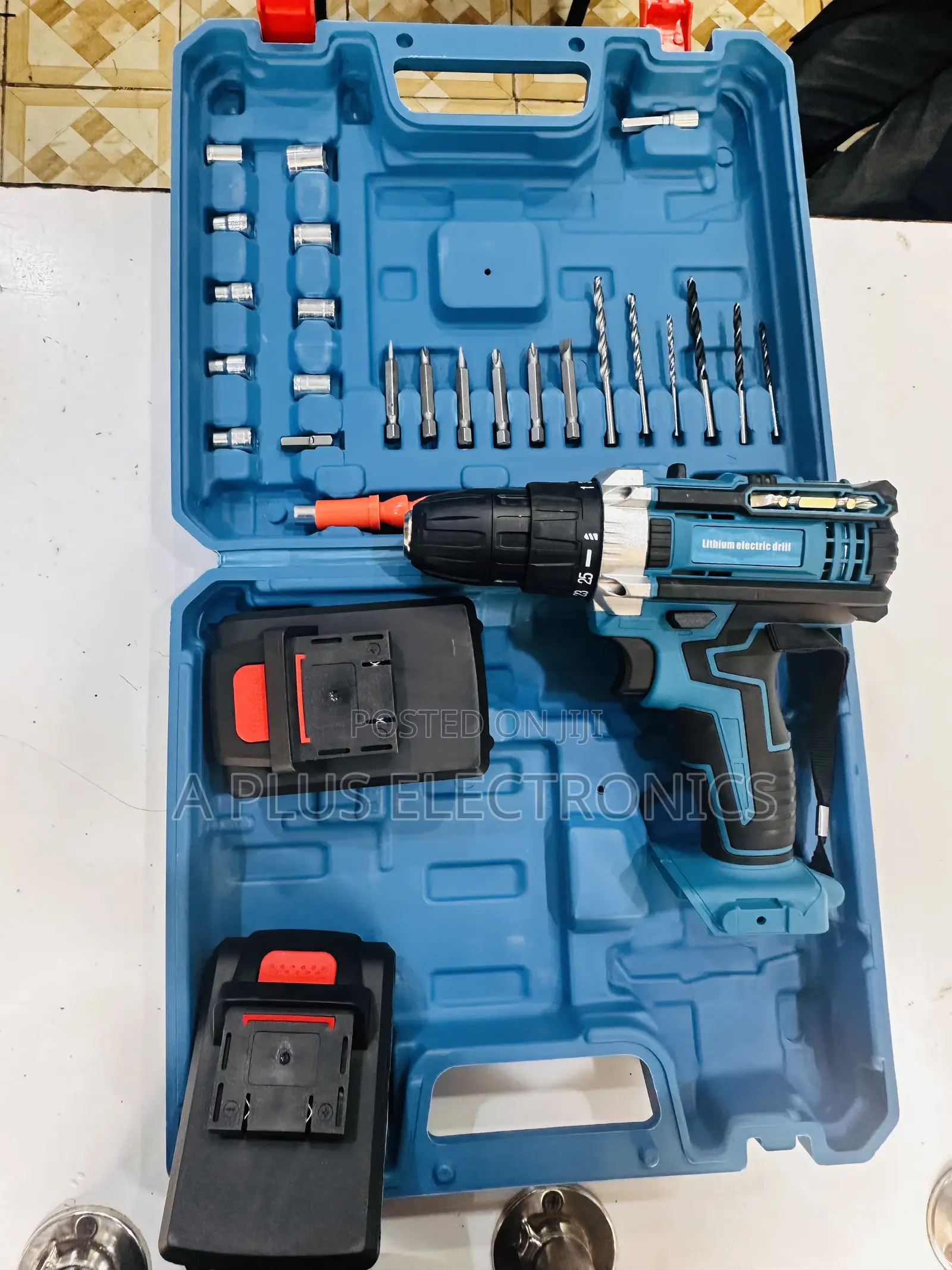 26pc Hand Drill Screw Set (With 2 Rechargeable Batteries) – Portable