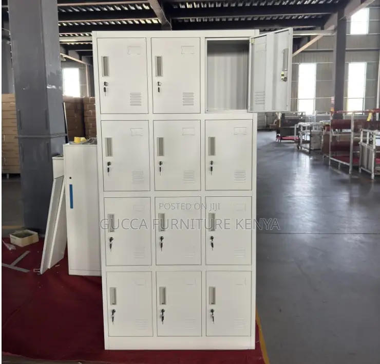 12-locker Metallic Gym Storage Cabinet