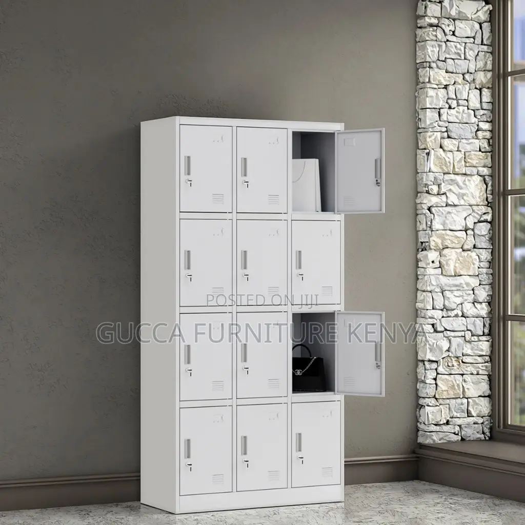 12-locker Metallic Gym Storage Cabinet
