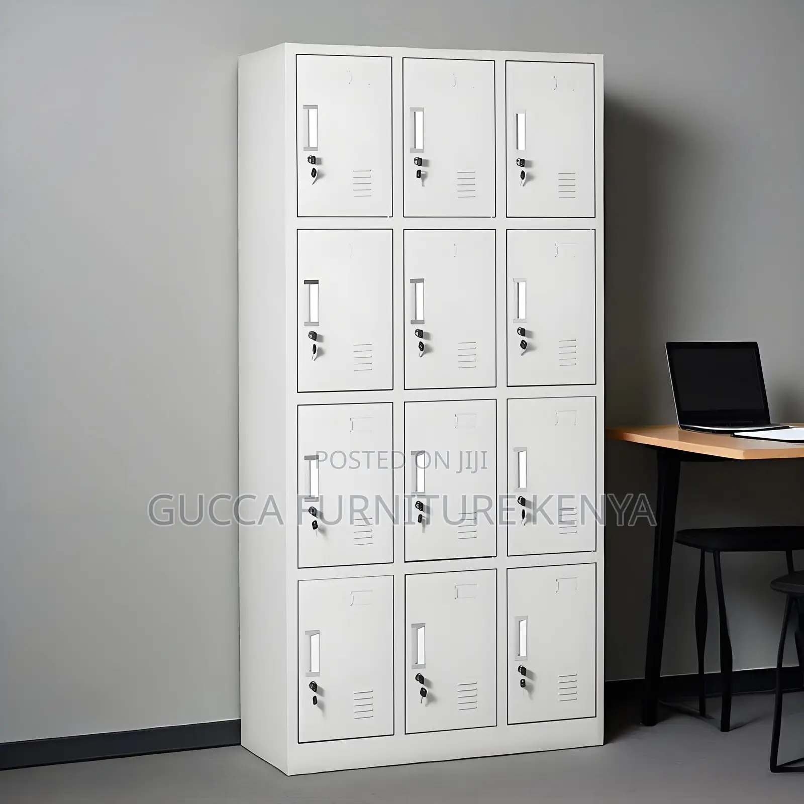 12-locker Metallic Gym Storage Cabinet
