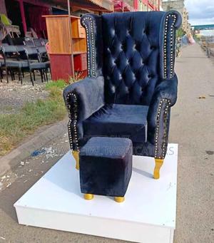 Pedicure Chair With a White Platform and Matching Stool. - thumbnail 2