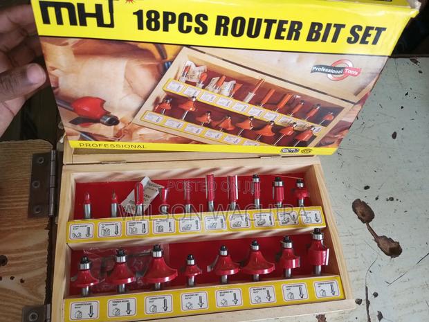 18pc Wood Router Bits Set. 8mm Router Set - main view