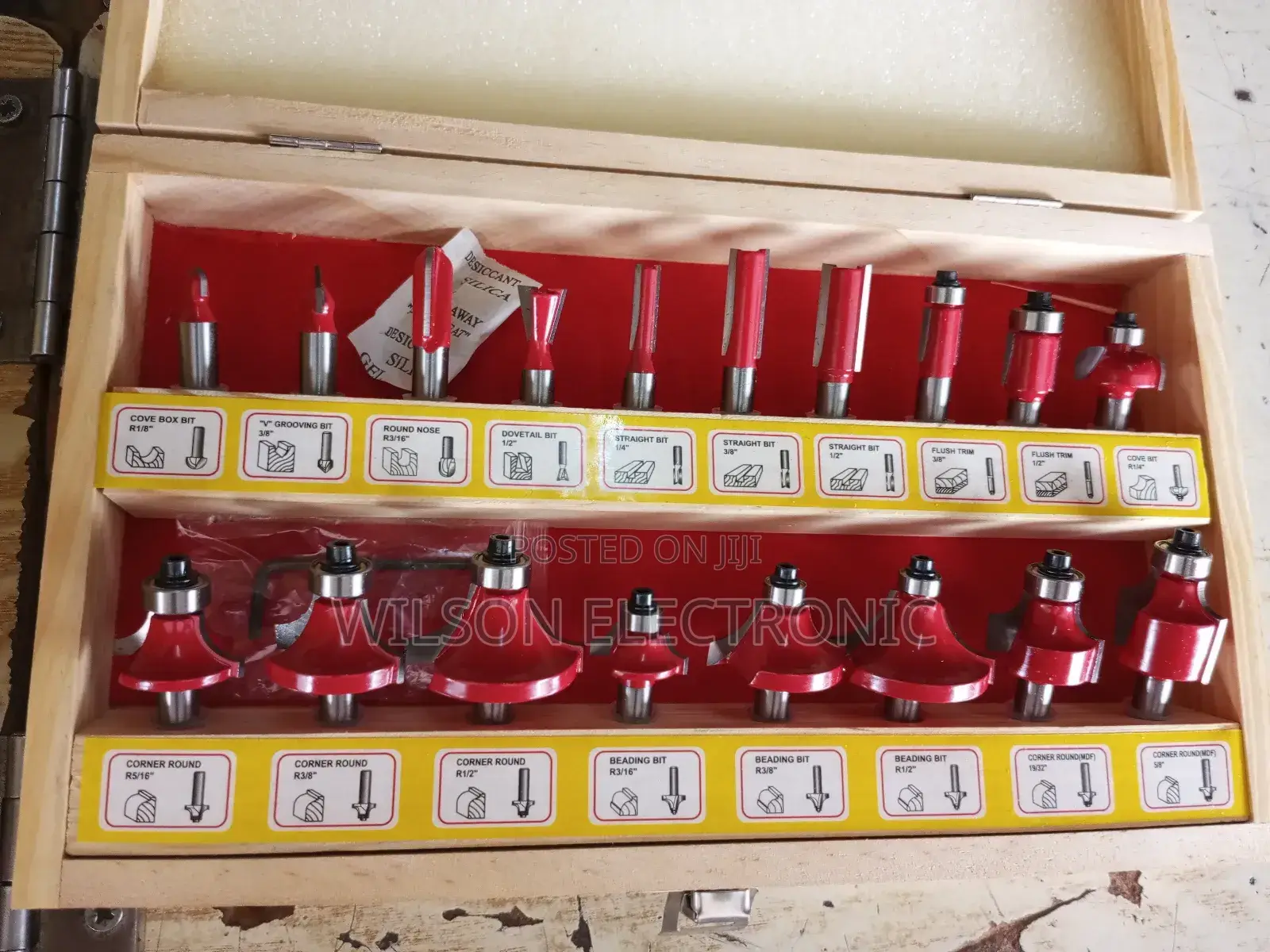 18pc Wood Router Bits Set. 8mm Router Set