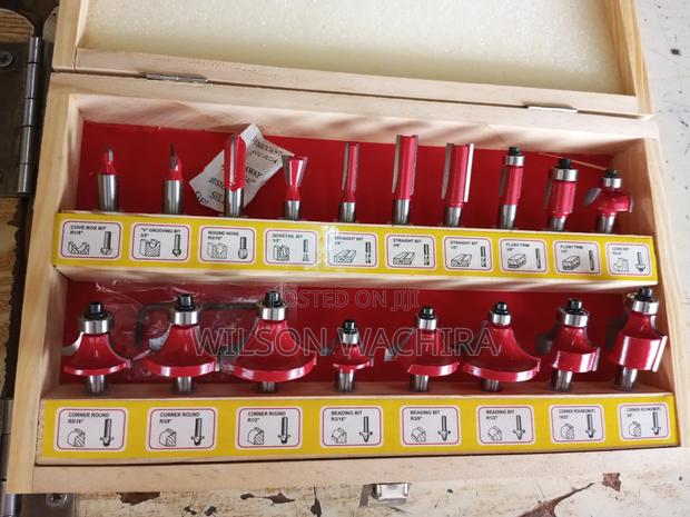 18pc Wood Router Bits Set. 8mm Router Set - thumbnail 2