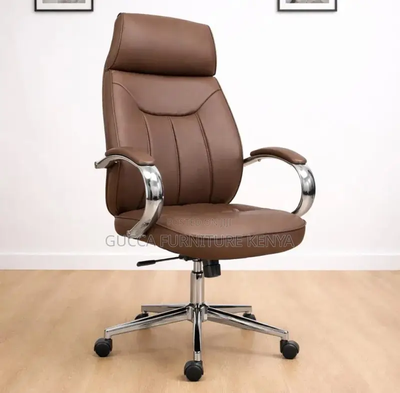 Executive Leather Brown Director's Chair