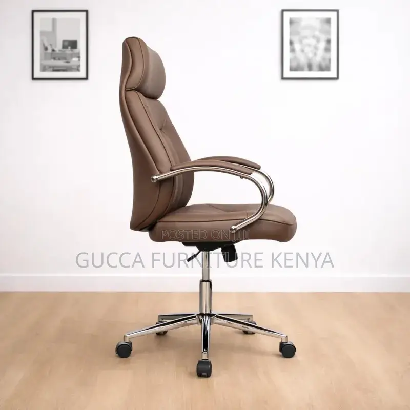 Executive Leather Brown Director's Chair