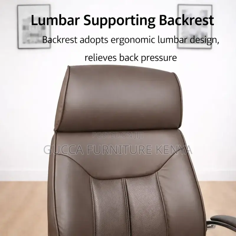 Executive Leather Brown Director's Chair