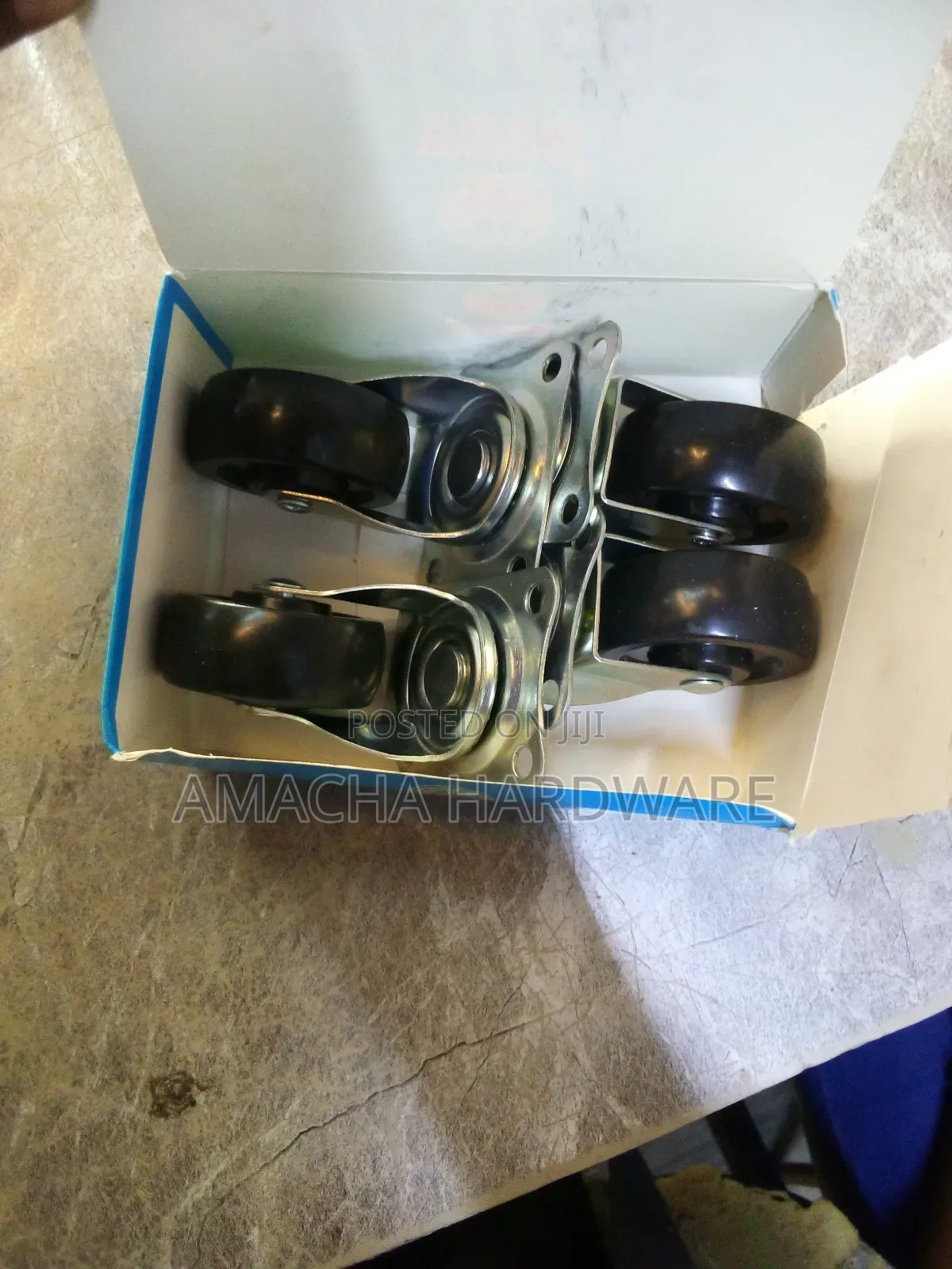 2" Black Caster Wheels Set (4 Pieces )