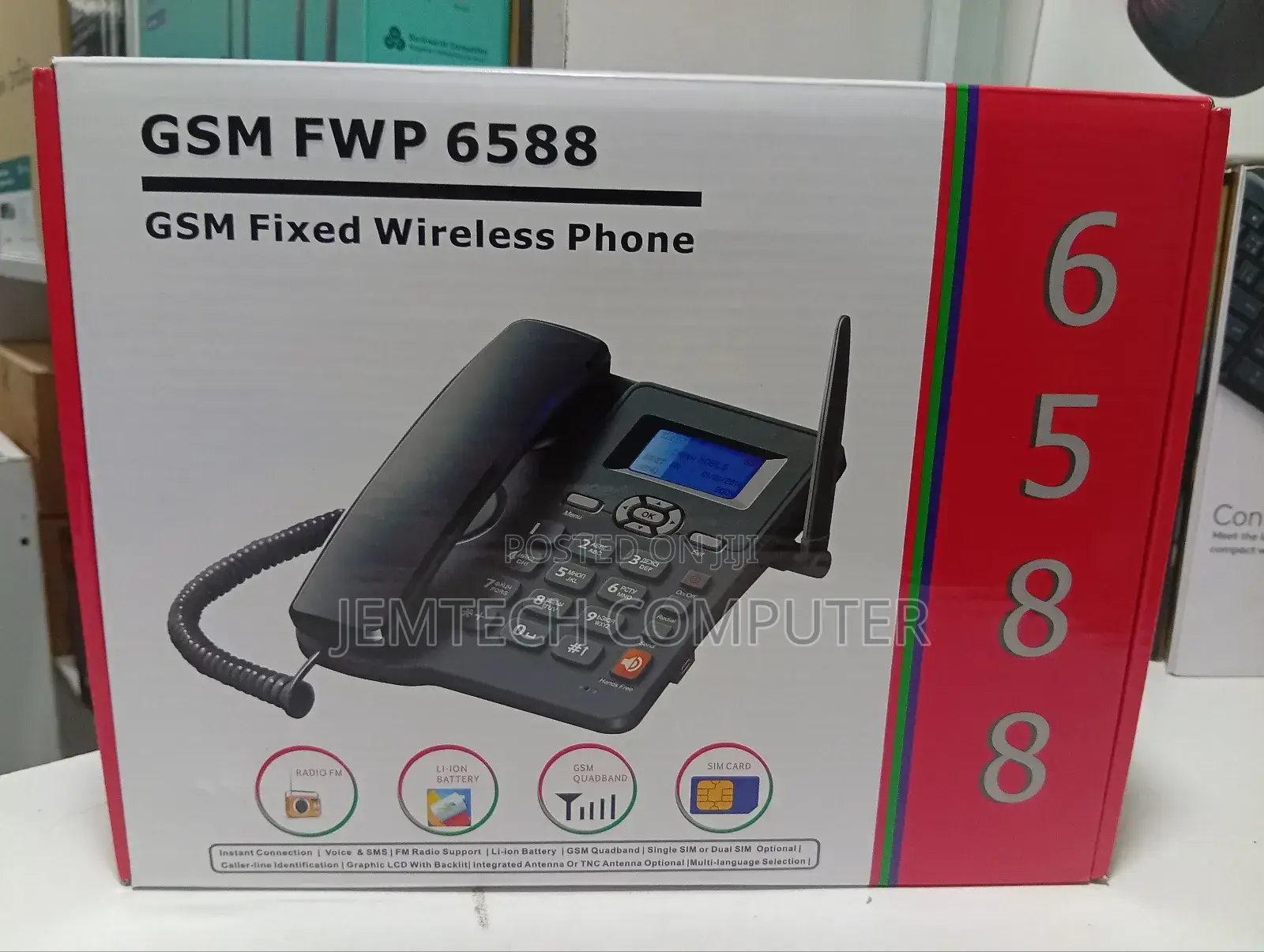 Ets 6588 GSM Fixed Wireless Phone With Sim Card Slot