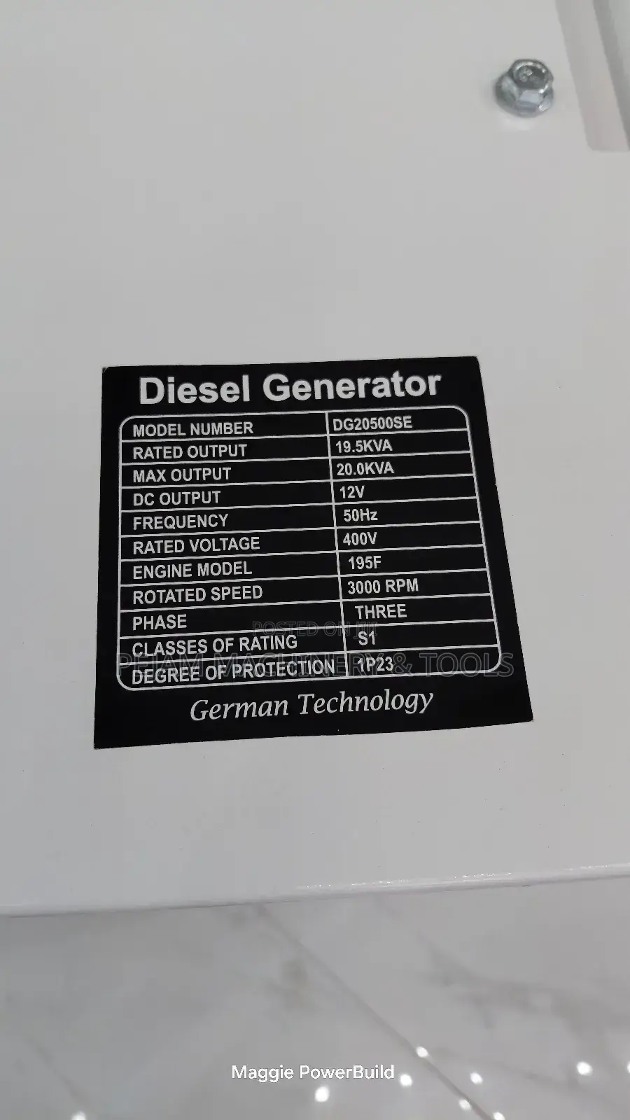 Pulsar 20kva Dg20000se-3 Three Phase Diesel Generator With Ats Switch