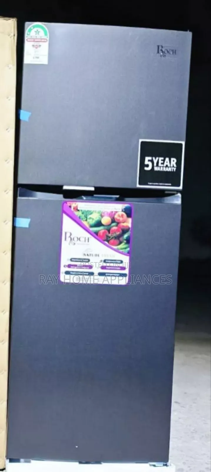 Roch 197litres RFR-250-Dt-B Double Door No Frost Refrigerator