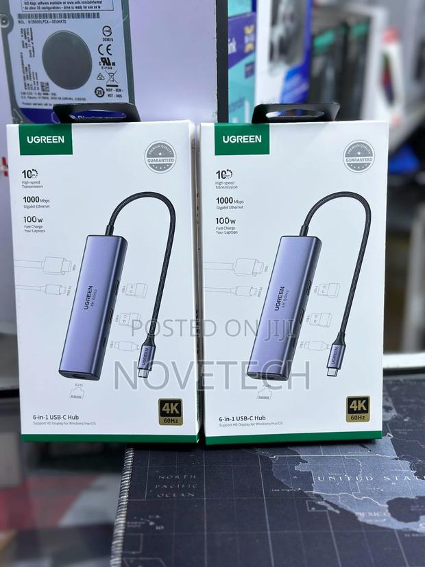 Ugreen Usb C Hub, 6-in-1 Usb C Adapter, 4k Hdmi Adapter Multiport - main view