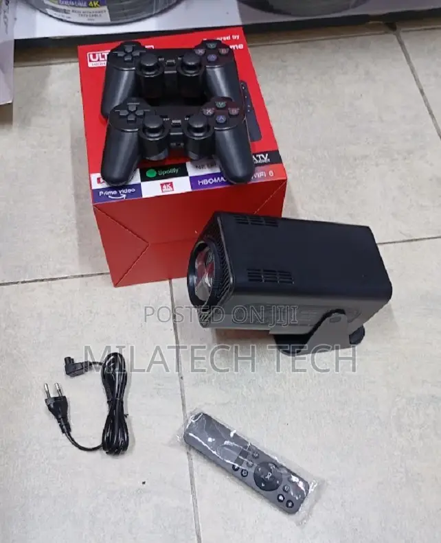 Android Projector With Dual Gaming Controllers Wireless Connectivity