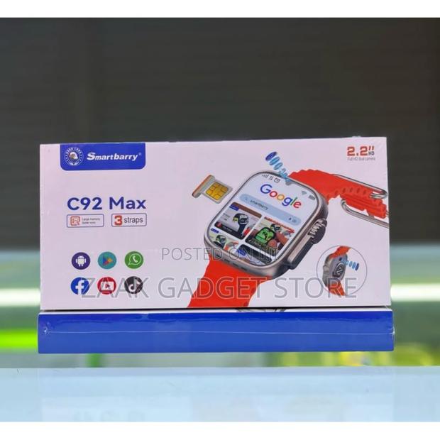Smart Barry C92 Max Smartwatch – 2.2" Hd, Dual Cam, Sim, 3 Straps Plus - main view
