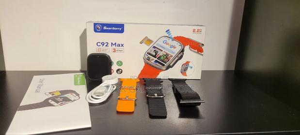 Smart Barry C92 Max Smartwatch – 2.2" Hd, Dual Cam, Sim, 3 Straps Plus - thumbnail 2