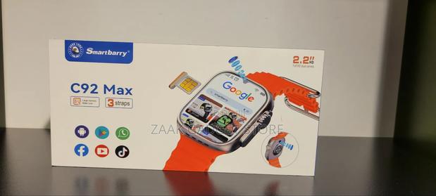 Smart Barry C92 Max Smartwatch – 2.2" Hd, Dual Cam, Sim, 3 Straps Plus - thumbnail 4