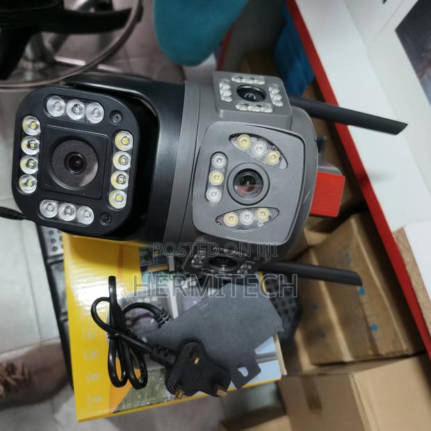Triple Lens Wifi Enabled CCTV Camera With Alarm Siren - thumbnail 2