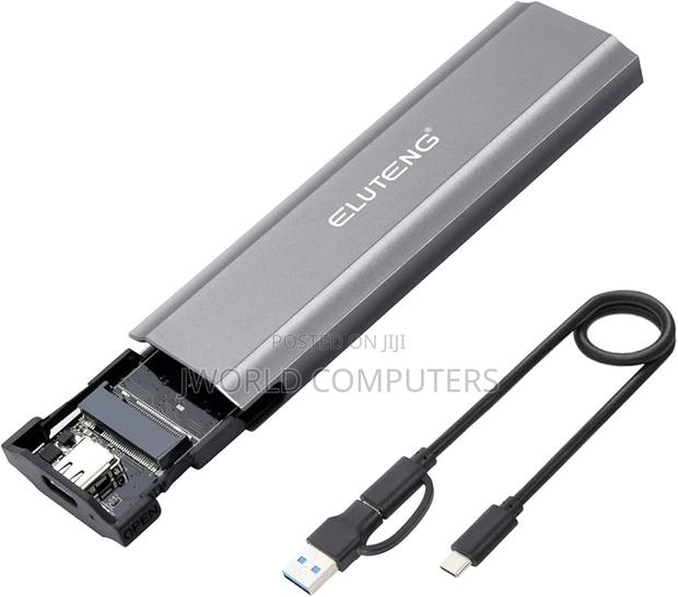 M.2 Nvme SSD Enclosure (Usb 3.1 Gen 2-C) Gray Aluminum Alloy Type