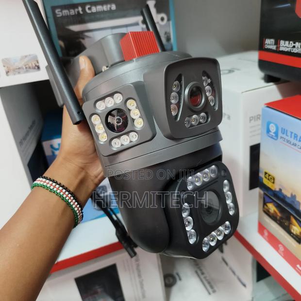 Quality Wifi/4g Enabled Triple Lens CCTV Camera