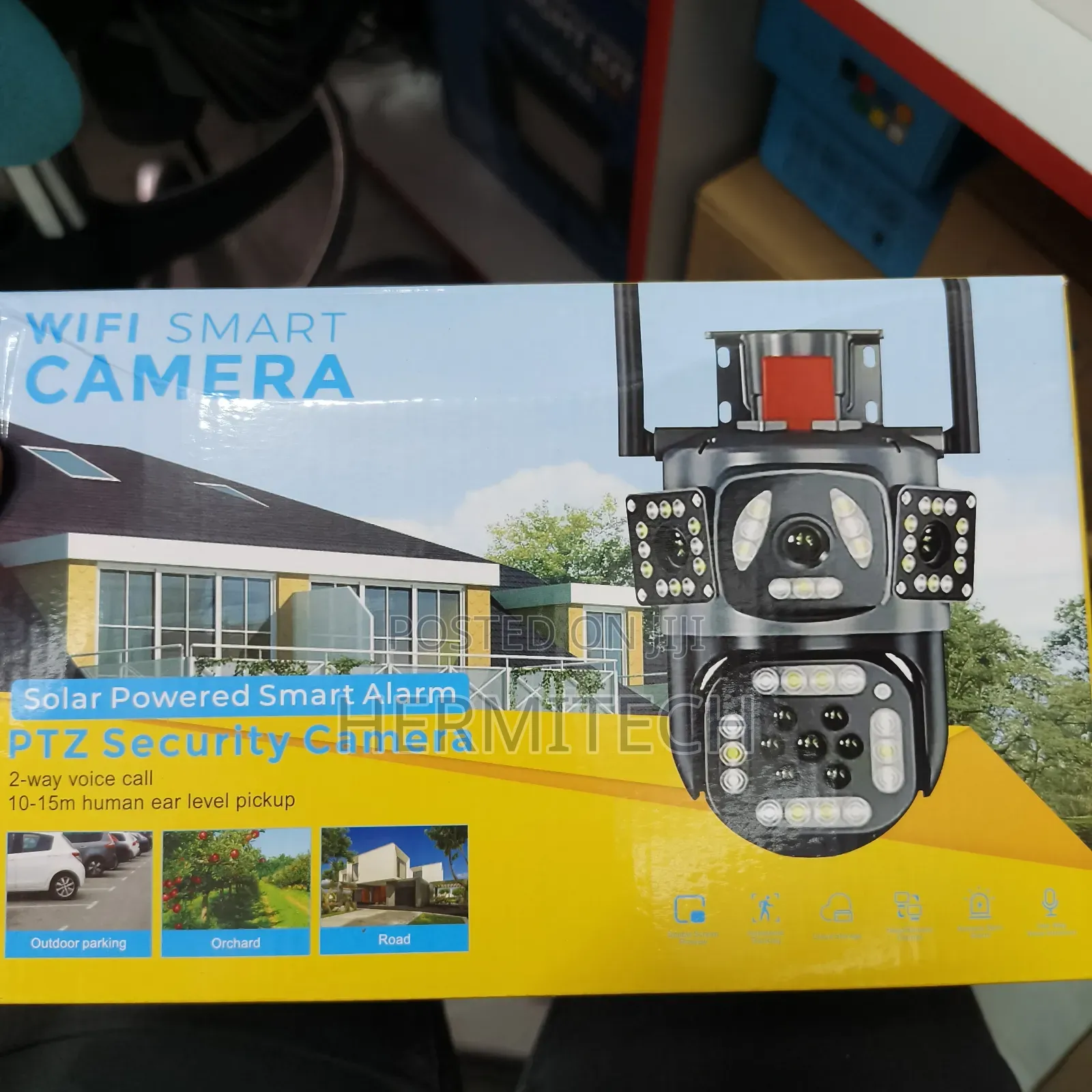 Smart Alarm CCTV Camera With Triple Lens 4g Wifi Enabled
