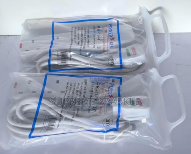 Power King 4-Way Extension Sockets Pk-1004, 3m Cable.