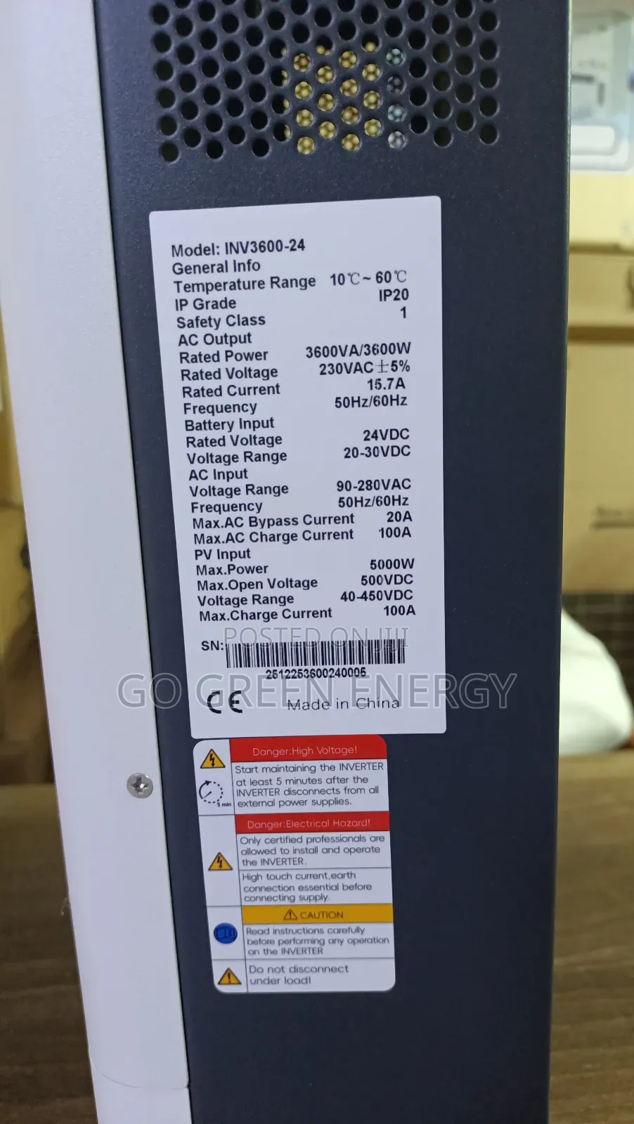 3.6kva Redsun Hybris Inverter