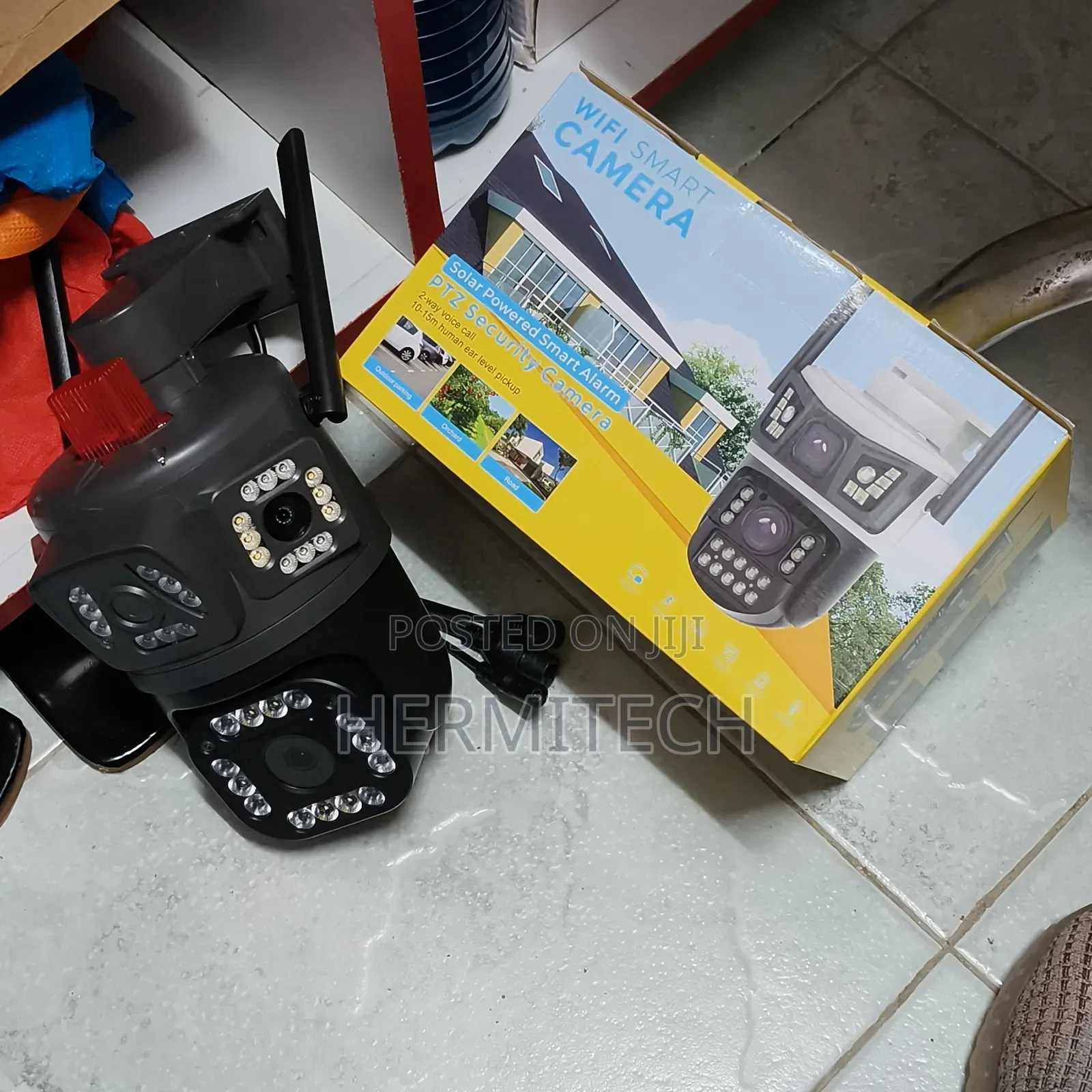 Smart Alarm Siren CCTV Camera With Triple Lens 4g Wifi Enabled
