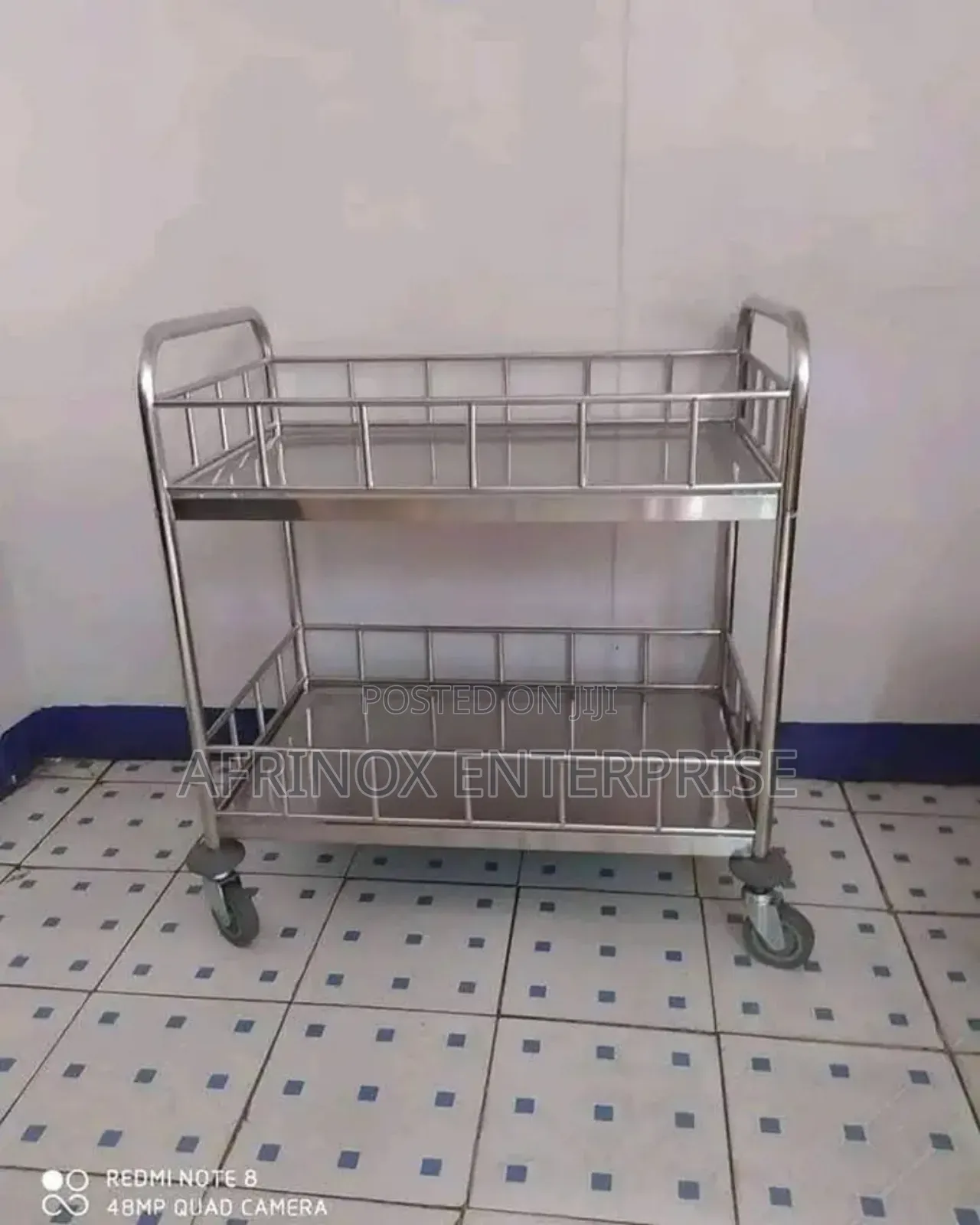 Stainless Steel Serving Trolley