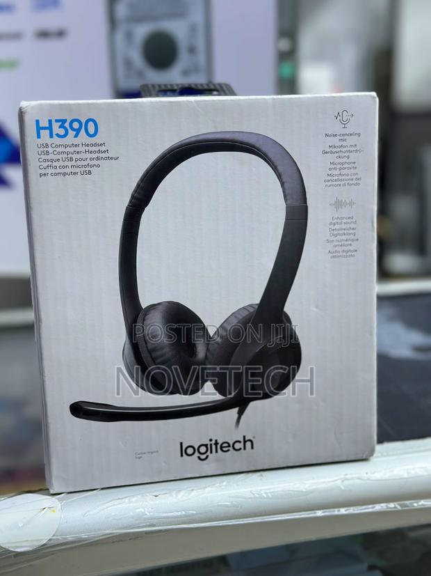 Logitech H390 Wired Headset, Stereo With Noise-cancelling Microphone, - main view
